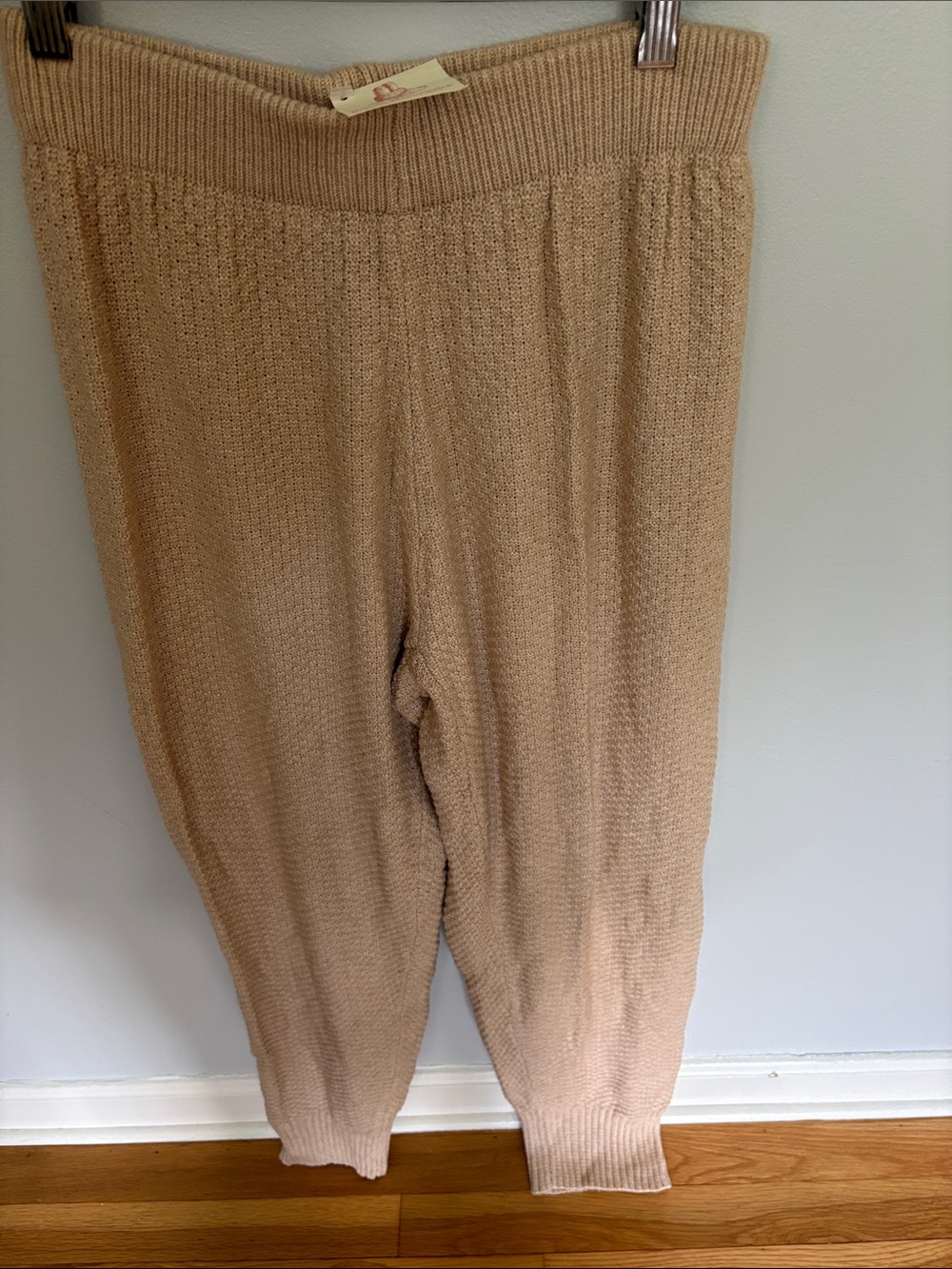 Mazik Ribbed Knit Leggings in Tan